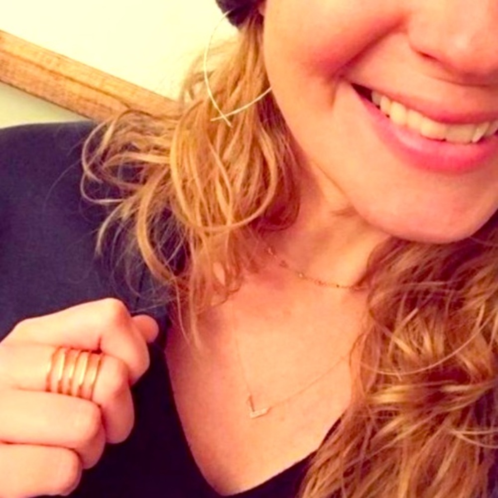 Stella & Dot | 14KGold & Genuine Diamond Covet Chevron Delicate Dainty N… - Picture 12 of 13